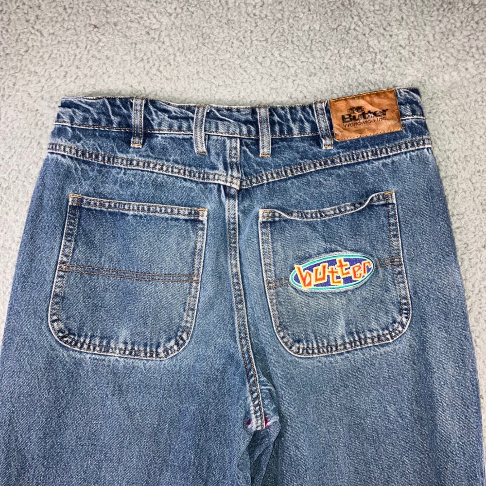 Butter Goods Relaxed Fit Denim Jeans Men 30 Blue Straight Leg Skateboarding